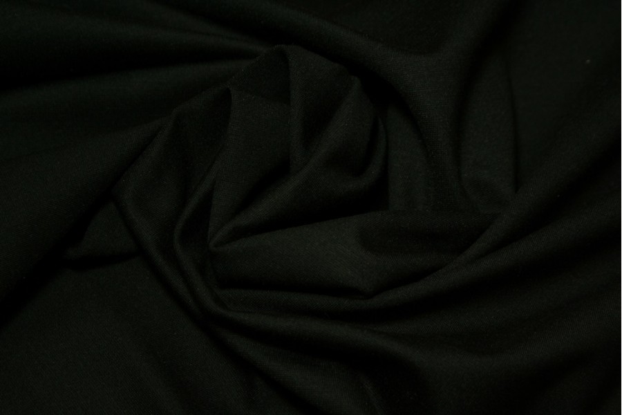 10cm Romanitjersey schwarz  380g!  sehr kompakt, dicker, glatt, schwer   (Grundpreis € 20,00/m)